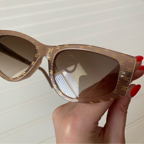 Celine | Women\'s Thin Story Butterfly Acetate Sunglasses Light Brown main image 12